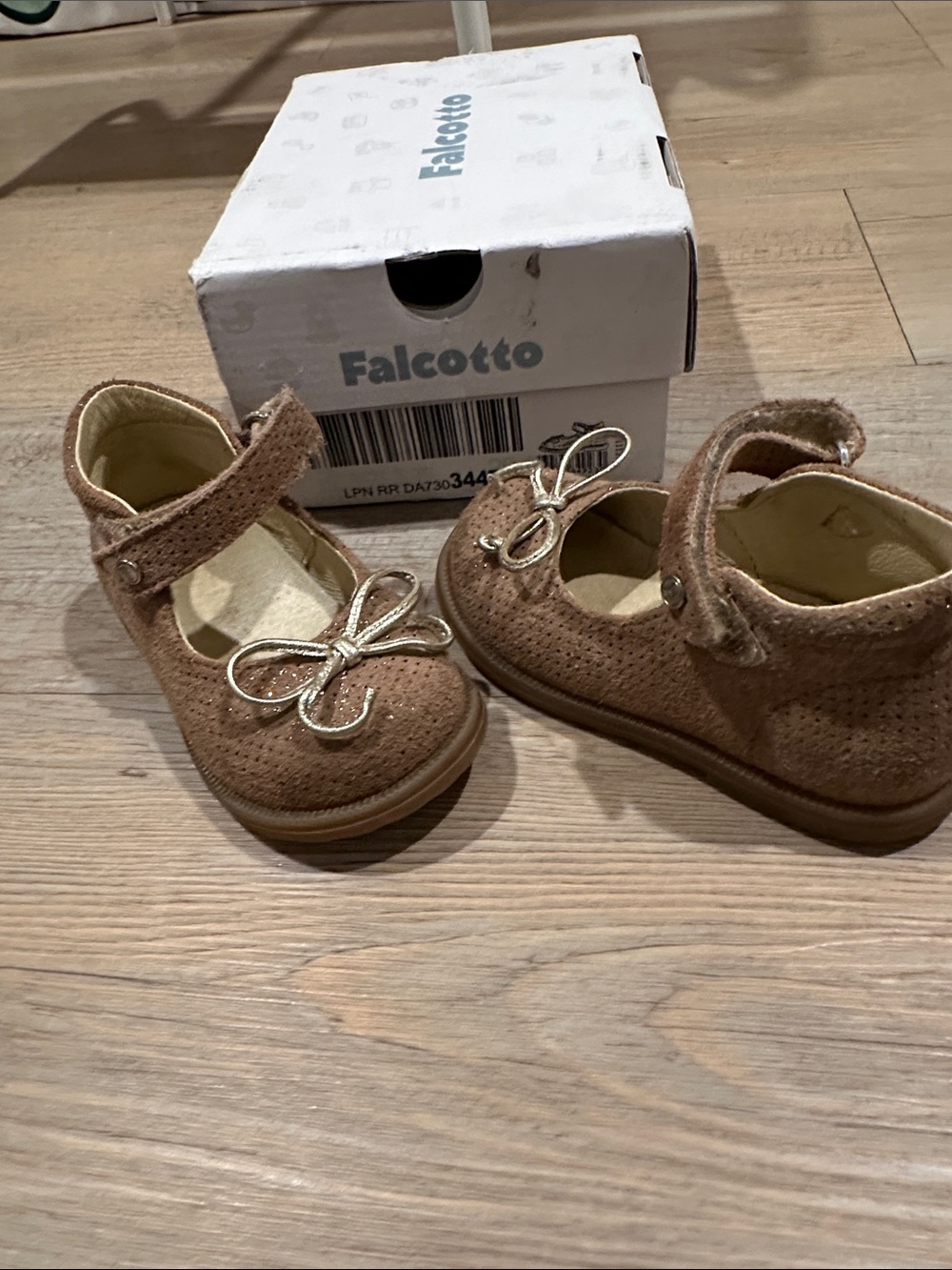 Alcott Girls' Brown Suede Mary Jane Shoes with Bow